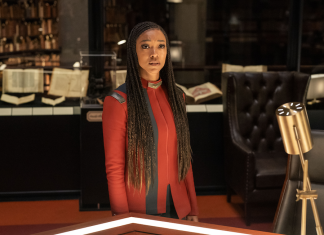 Exclusive Clip: STAR TREK: DISCOVERY’s antepenultimate outing Burnham in the library in the antepenultimate episode of Discovery. Photo credit: Grossman.