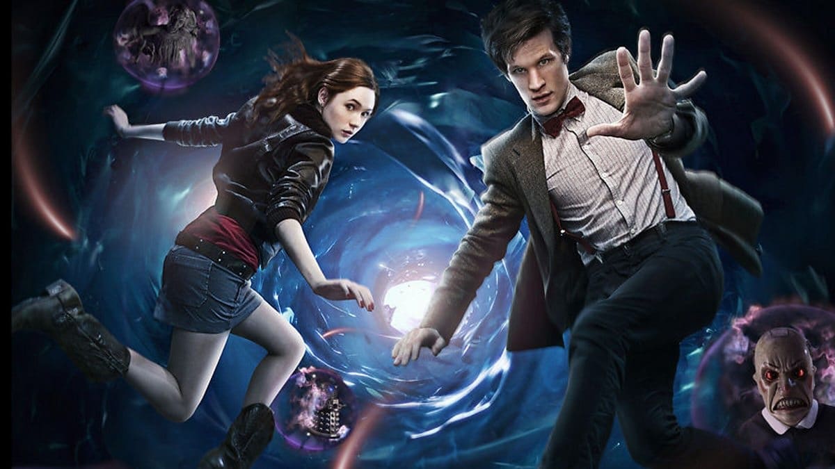 Karen Gillian as Amy Pond and Matt Smith as the Eleventh Doctor