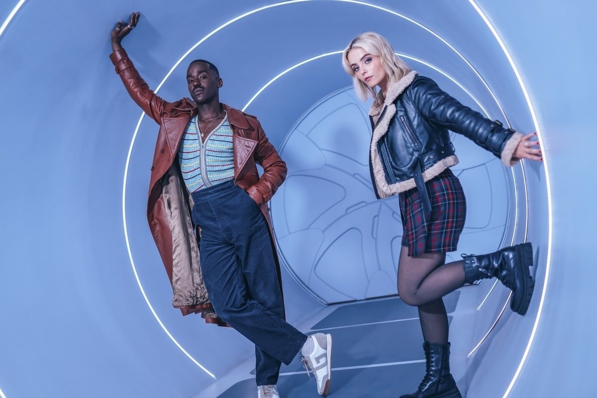 Ncuti Gatwa as the 15th Doctor and Millie Gibson as Ruby Sunday in the TARDIS