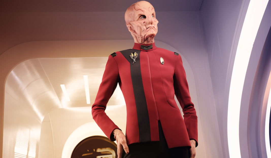 Doug Jones as Commander Saru on Star Trek: Discovery.