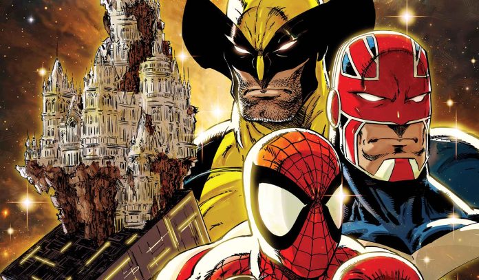 MARVEL85ANNSP2024001_cov Cover for Marvel's 85th anniversary special with Wolverine, Spider-Man, Kamala Khan, Deadpool, and Night Crawler on the cover.