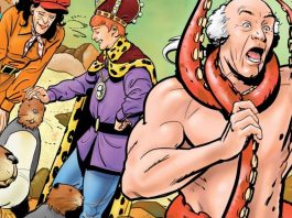 Exclusive: Ahoy announces MY BAD: ESCAPE FROM PECULIAR ISLAND limited series My Bad - Escape from Peculiar Island #1 cover art (cropped)