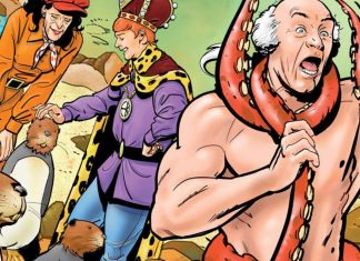 Exclusive: Ahoy announces MY BAD: ESCAPE FROM PECULIAR ISLAND limited series My Bad - Escape from Peculiar Island #1 cover art (cropped)