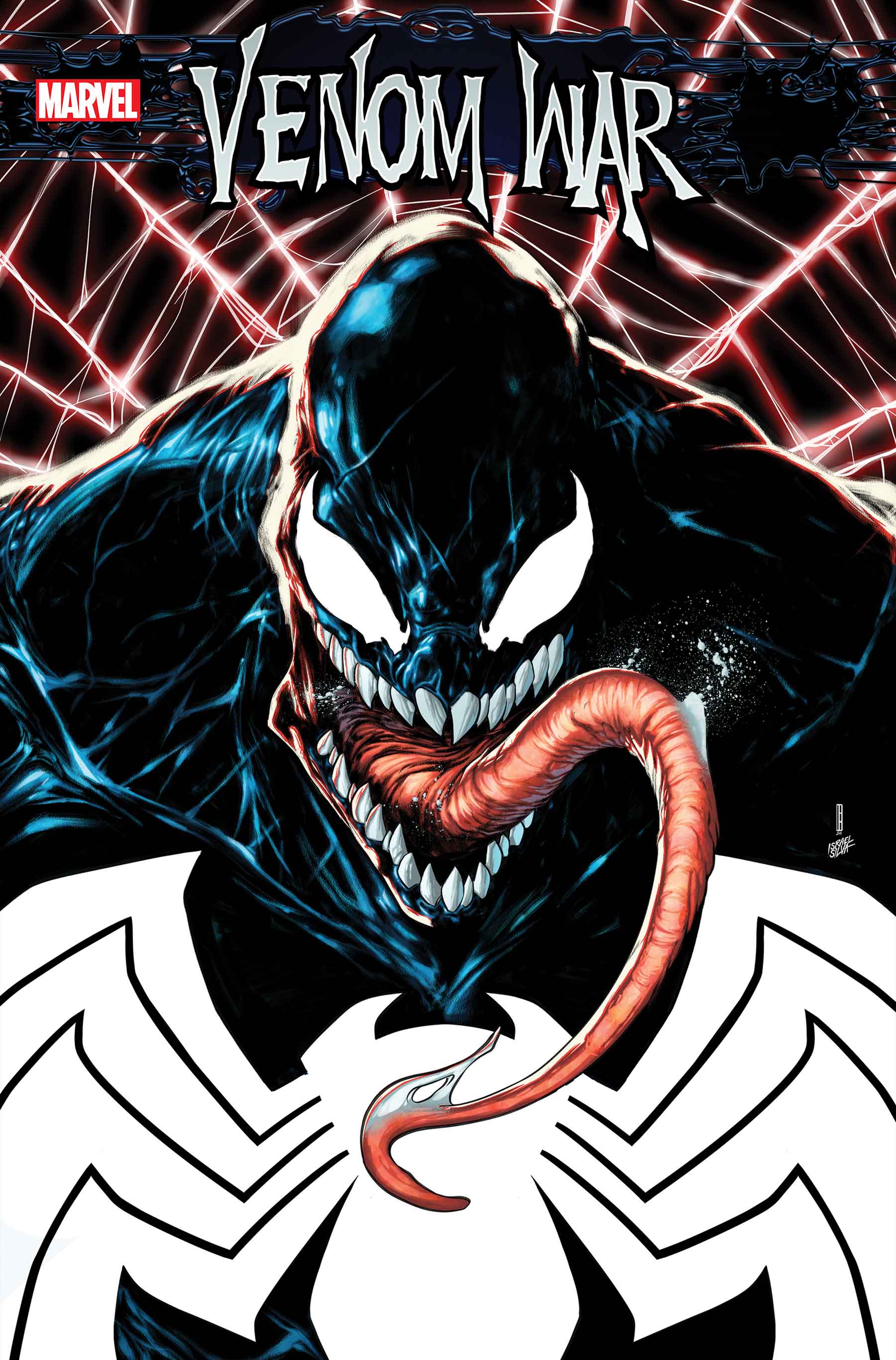 Venom foil variant cover featuring venom with tongue out