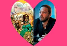Silber Linings: On Ebon Moss-Bachrach, FANTASTIC FOUR and comic crushes A heart in a field of pink. On one side is Elfquest, on the other is Ebon Moss-Bachrach.