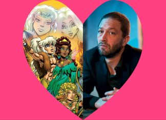 Silber Linings: On Ebon Moss-Bachrach, FANTASTIC FOUR and comic crushes A heart in a field of pink. On one side is Elfquest, on the other is Ebon Moss-Bachrach.
