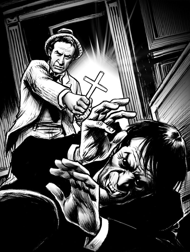 Kolchak: The Night Stalker spot illustration by Russ Braun