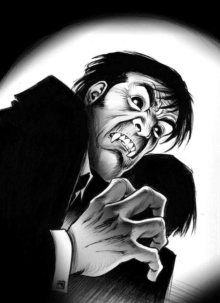 Kolchak: The Night Stalker spot illustration by Russ Braun