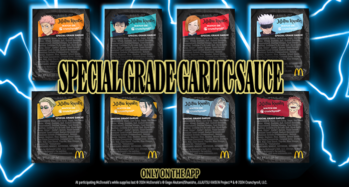 Special Grade Garlic Sauce cover McDonald's x Jujutsu Kaisen collab: Special Grade Garlic Sauce
