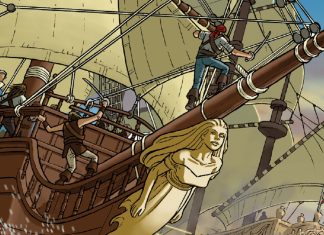 Exclusive Preview: Stickleback becomes a pirate captain in the 2000 AD SCI-FI SPECIAL 2024 Stickleback interior art (cropped)