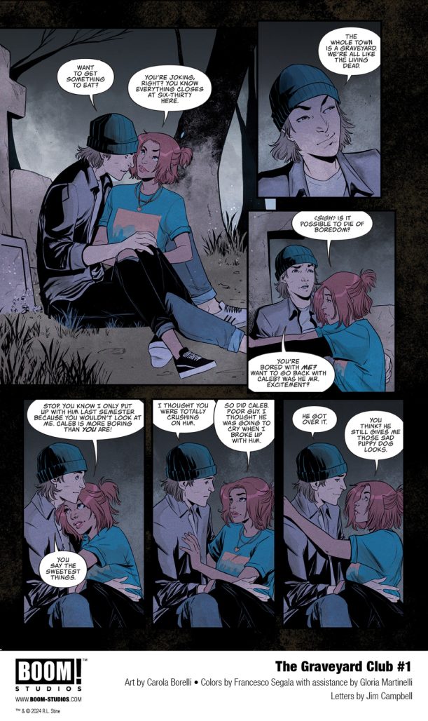 The Graveyard Club 1 interior art (BOOM! Studios)