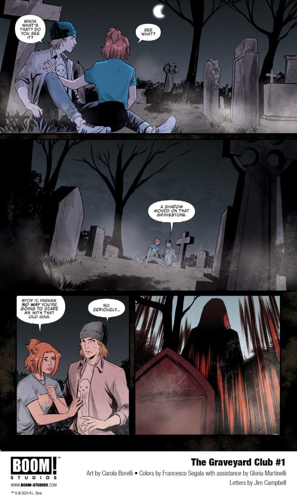 The Graveyard Club 1 interior art (BOOM! Studios)