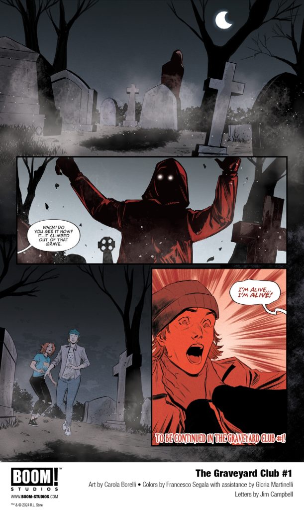 The Graveyard Club 1 interior art (BOOM! Studios)