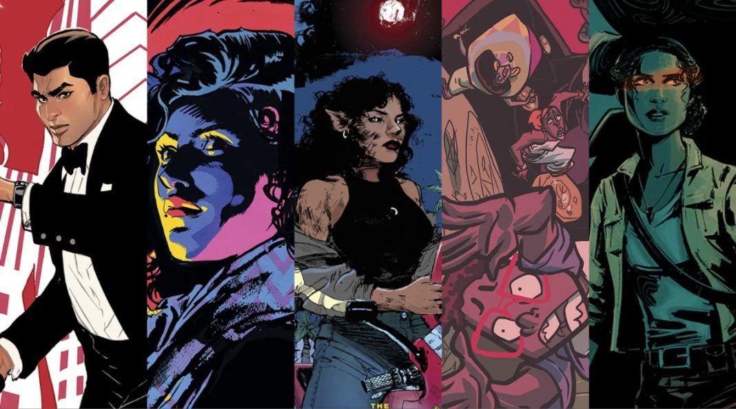 Collage of the covers of the five The Horizon Experiment one-shots.