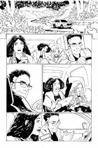 interior art family in car