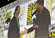 SDCC ‘24: Keanu Reeves awarded Inkpot at the BRZRKR panel Keanu Reeves receives Inkpot Award in Hall H at San Diego Comic-Con 2024 photo by Robert Powers