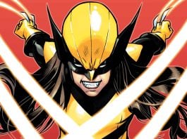 laura kinney in yellow suit slashing in wolverine #1