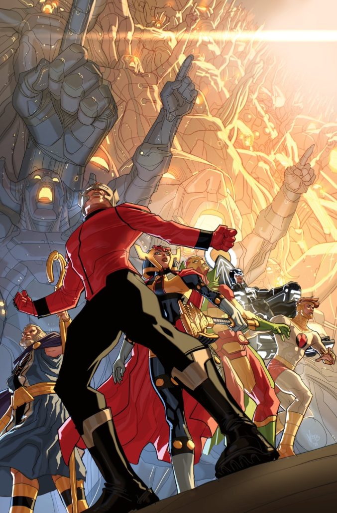 New Gods art by Pete Woods