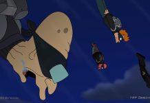 TV Review: FUTURAMA season 12 boldly goes where the series hasn’t gone before Farnsworth's 4 (Hubert, Zoidberg, Fry and Leela) skydiving.