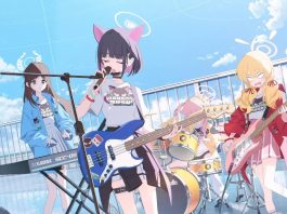 AX2024: BLUE ARCHIVE mobile game announces summer update and a new chapter Blue Archive's Summer Update artwork featuring 4 girls playing music on the rooftop of a school.