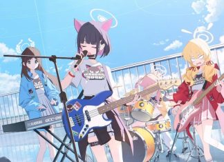 AX2024: BLUE ARCHIVE mobile game announces summer update and a new chapter Blue Archive's Summer Update artwork featuring 4 girls playing music on the rooftop of a school.