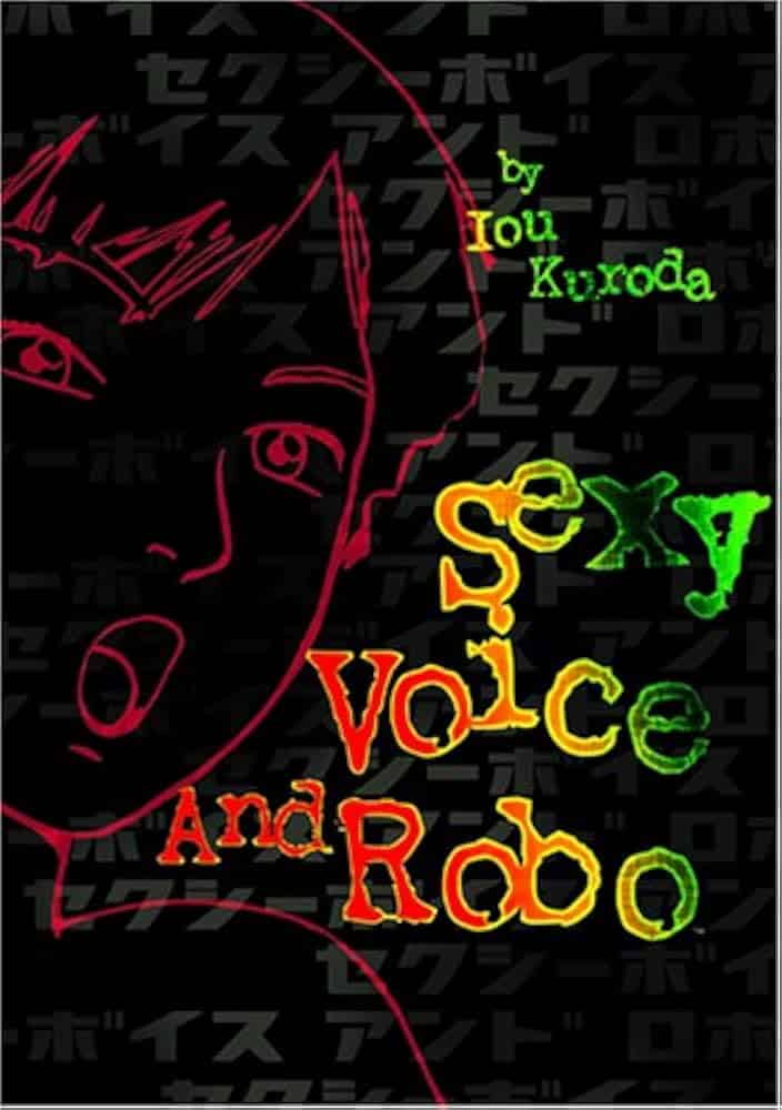 sexy voice and robo. rainbow title over red outline of teenage girl's face