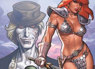RED SONJA faces the music in DEATH AND THE DEVIL Death and the Devil