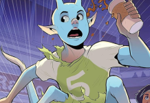 Interview: K.A. Applegate and Michael Grant on the ANIMORPHS graphic novel adaptations Ax after eating too many M&Ms in the mall food court.