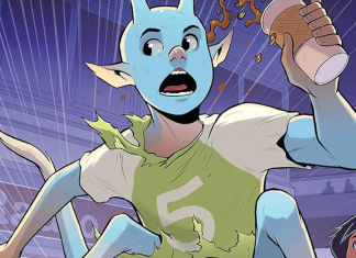 Interview: K.A. Applegate and Michael Grant on the ANIMORPHS graphic novel adaptations Ax after eating too many M&Ms in the mall food court.