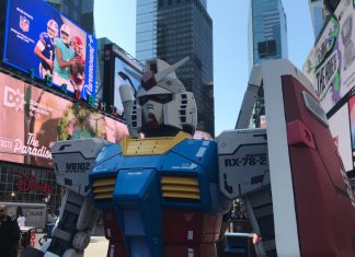 The Gundam sets up Mobile Base within NYC!
