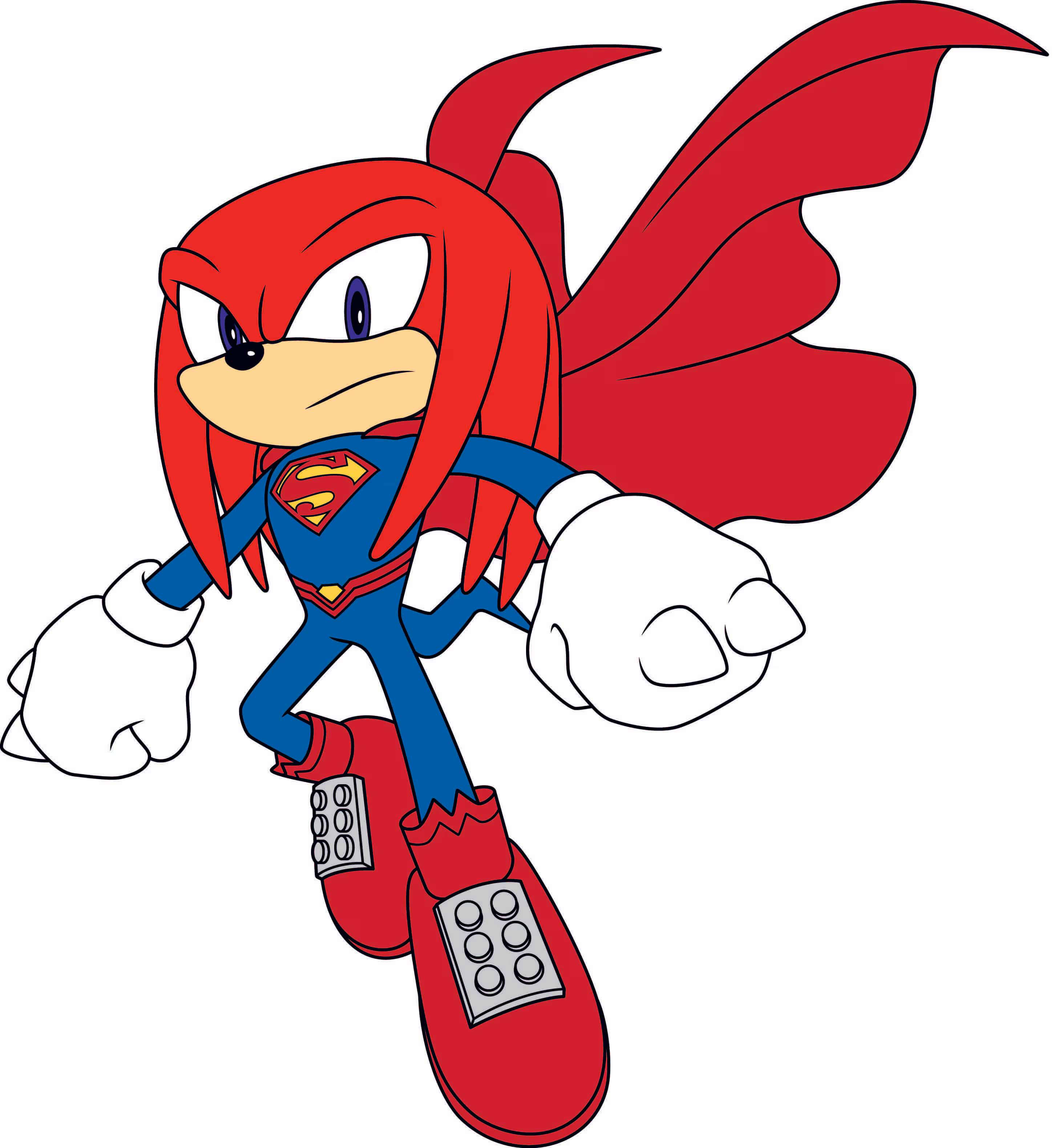 Knuckles the Echidna as Superman