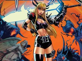 Magik cover seeing her wield a sword with art by J. Scott Campbell