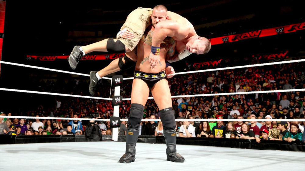 John Cena being suplexed 