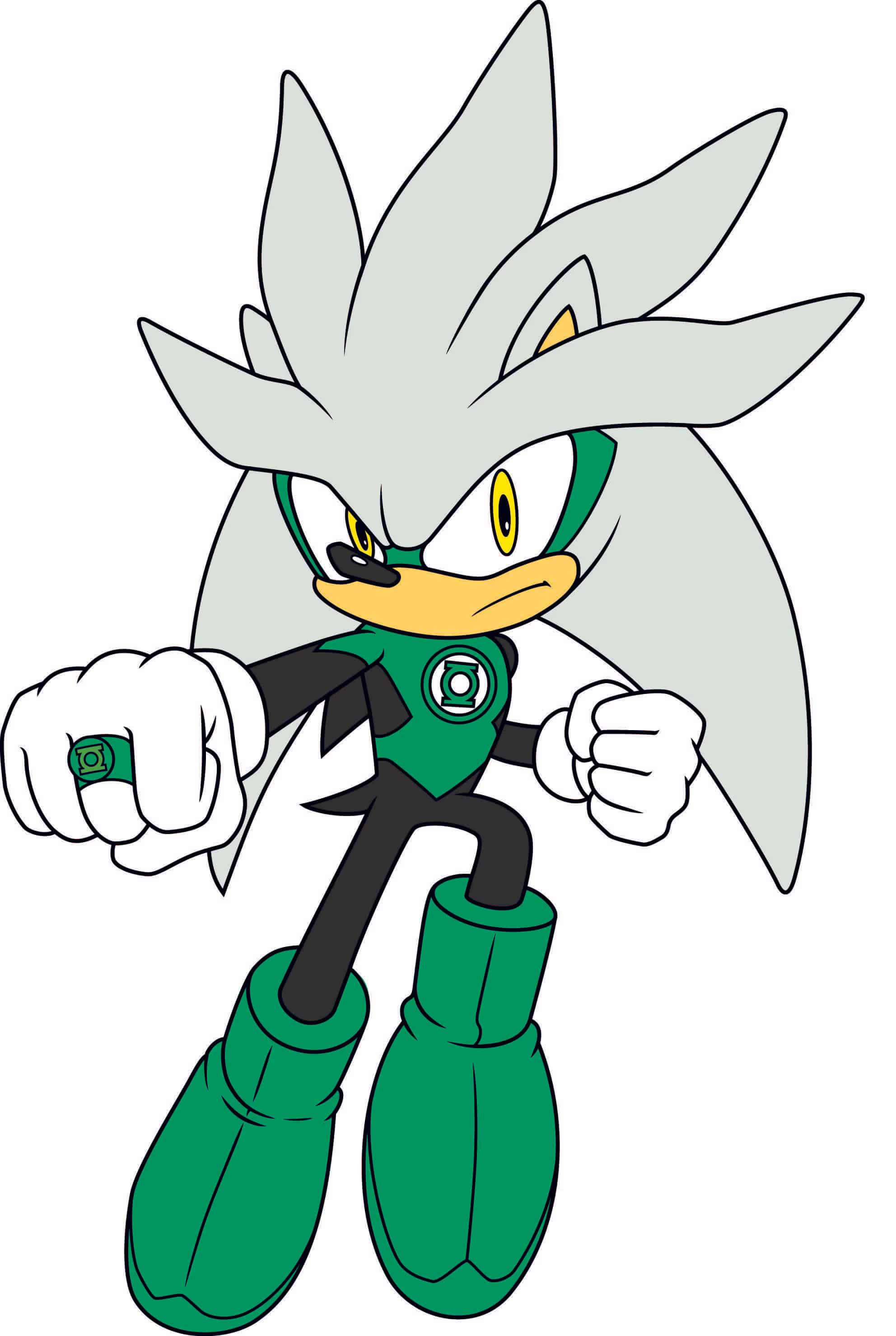 Silver the Hedgehog as Green Lantern
