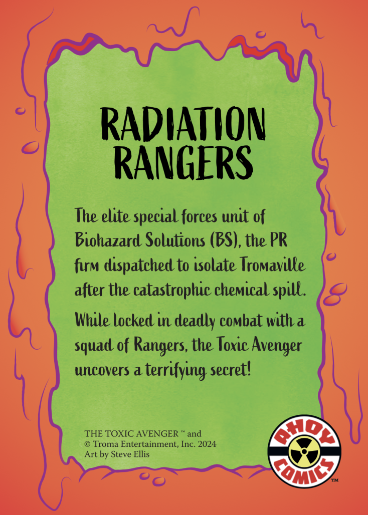 Back of Toxic Avenger #2 card