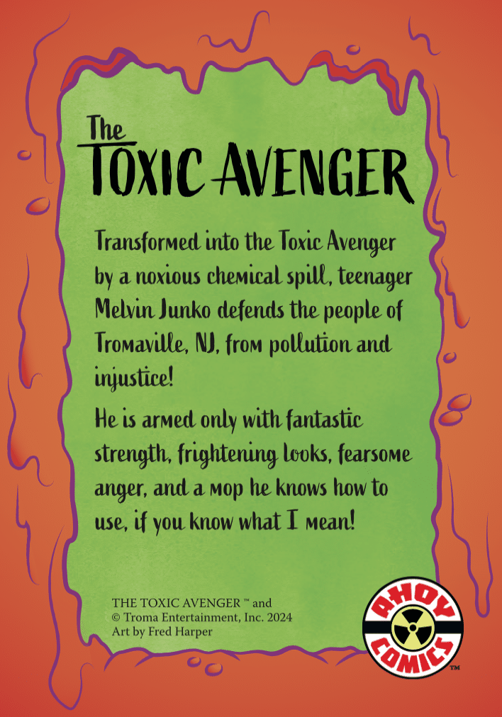 Back of Toxic Avenger #1 card
