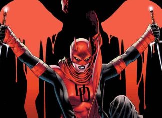 DAREDEVIL: UNLEASH HELL features Elektra getting the red band treatment Daredevil Unleash Hell Elektra art