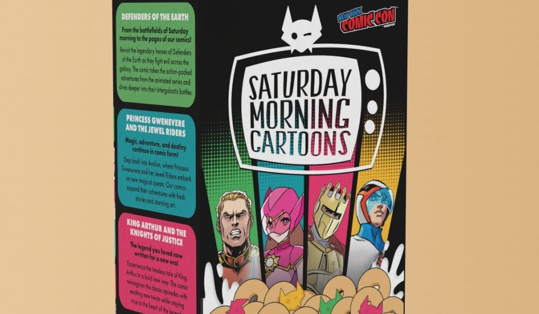 Mad Cave Studios Saturday Morning Cartoons cereal box featured
