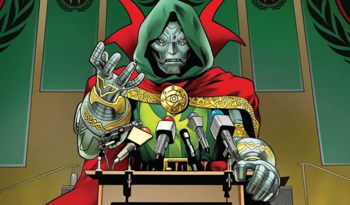 One World Under Doom promo art by Greg Land One World Under Doom promo art by Greg Land