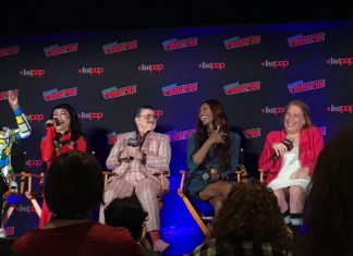 NYCC ’24: The Trans/Non-Binary Entertainment Panel rises to the main stage all the panelists present and having a fun time at the Trans/Non-Binary panel at NYCC