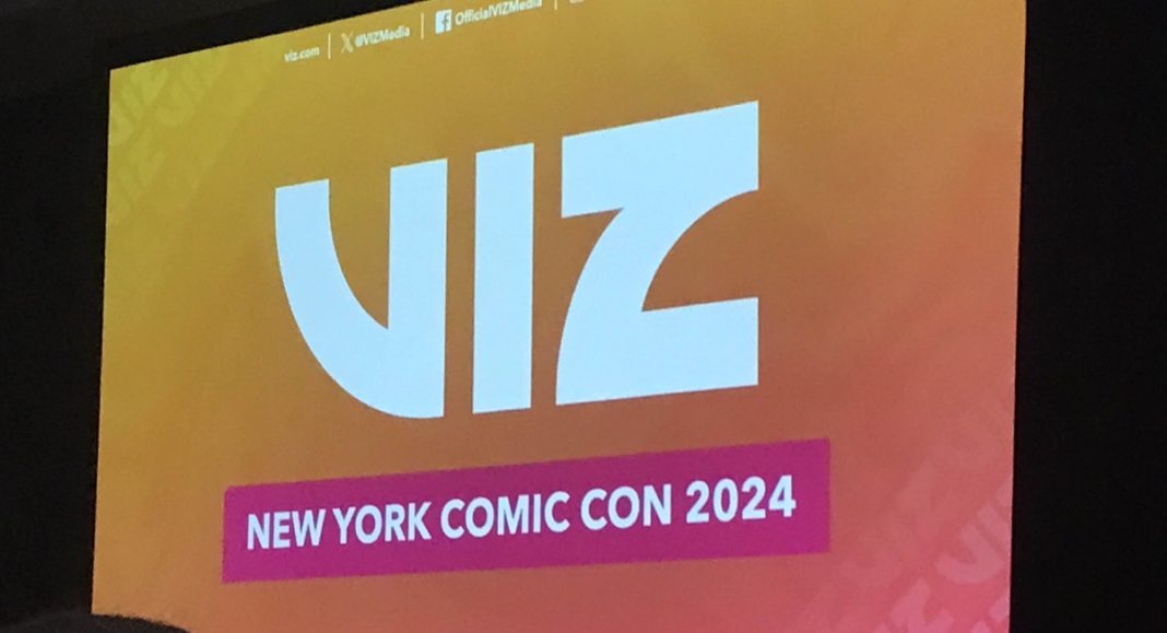 The white Viz logo on orange background seen during the opening minutes of the industry panel