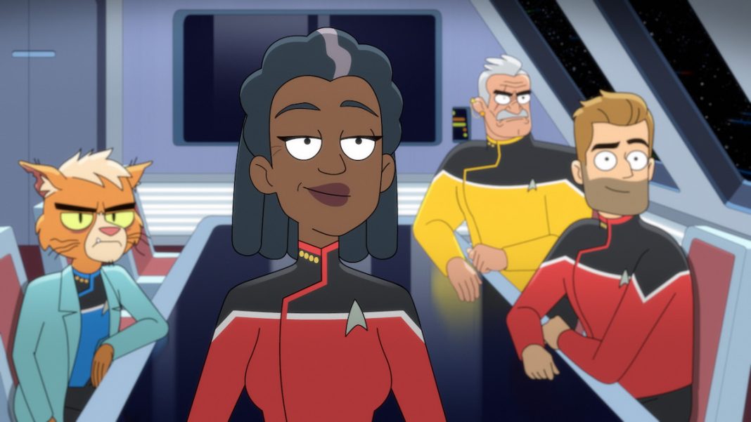 Captain Freeman and her command crew.