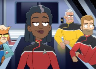 Interview: Dawnn Lewis on captaining the Cerritos on STAR TREK: LOWER DECKS Captain Freeman and her command crew.