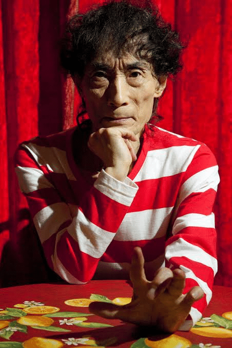 Kazuo Umezu looking very serious