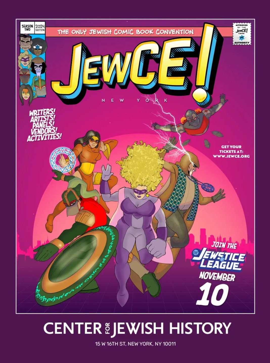 Jewce poster 2024 superheroes