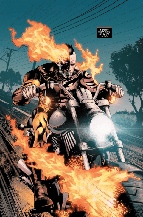 Hellverine on a motorcycle