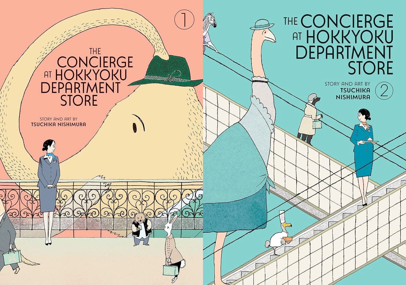 The covers for the two volumes of Hokkyoku Department Store