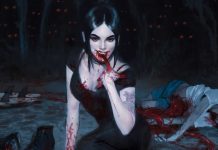 ComicsPRO ’25: EC comics beckons all Vampire Fangs with BLOOD TYPE Comic art cover of a vampire with fingers drenched in blood and a body behind her