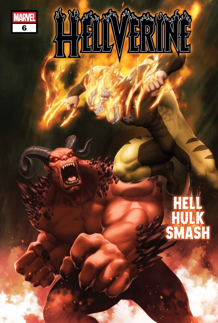 Hellverine battling Hell Hulk