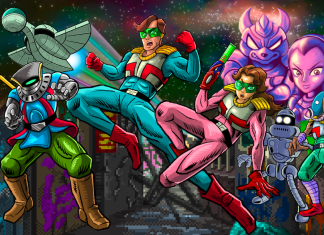 Review: OMEGA 6 THE TRIANGLE STARS gets lost on planet nostalgia Look it's the cast of Omega 6 The Triangle Stars!